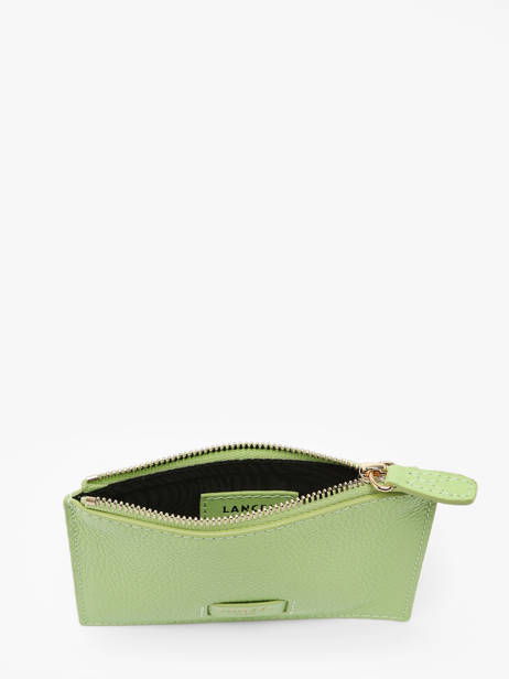 Leather Card Holder Ninon Lancel Green ninon A10537 other view 1
