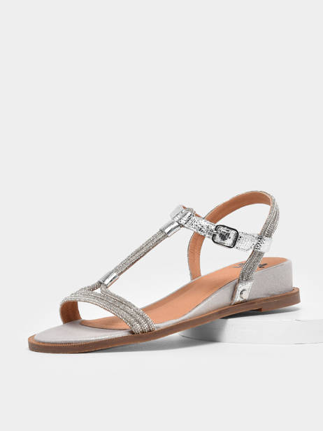 Sandals Olgi In Leather Mam'zelle Silver women CSG2Q24 other view 1