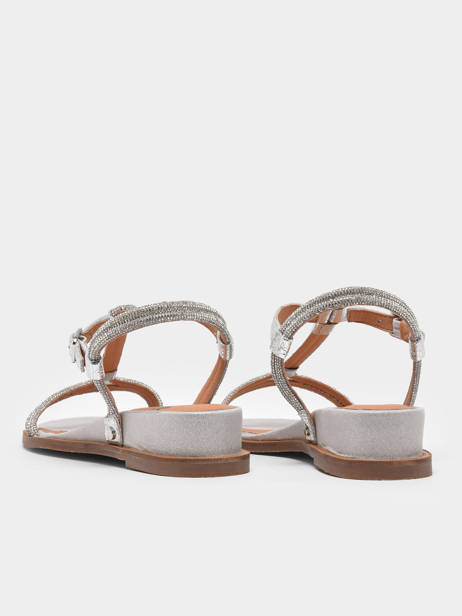Sandals Olgi In Leather Mam'zelle Silver women CSG2Q24 other view 4