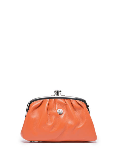 Porte-monnaie Cuir Hexagona Orange coconut E77271