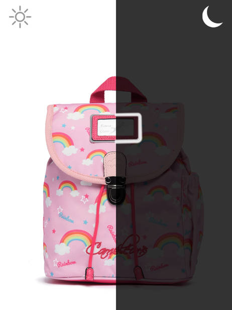 Rétro 1 Compartment  Backpack Cameleon Pink retro - RET-SD25 other view 9