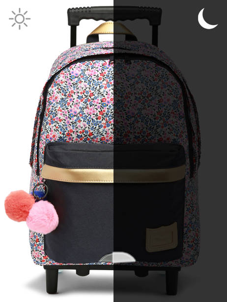 2-compartment Wheeled Schoolbag Tann's Multicolor les fantaisies f 73265 other view 6
