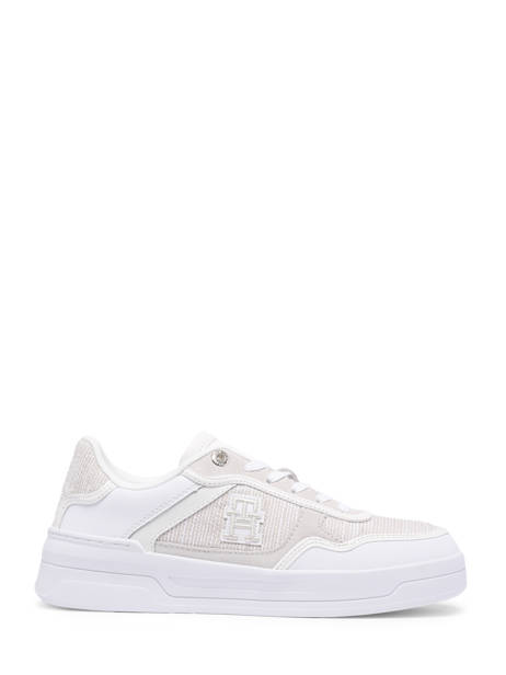 Sneakers In Leather Tommy hilfiger White women 7289YBS