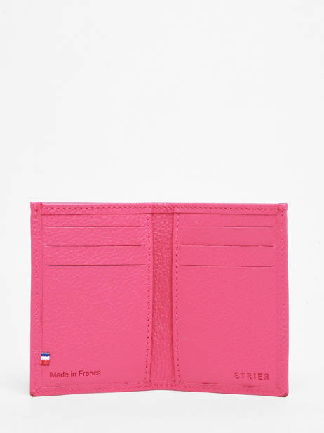Leather Cardholder Madras Etrier Pink madras EMAD013 other view 1