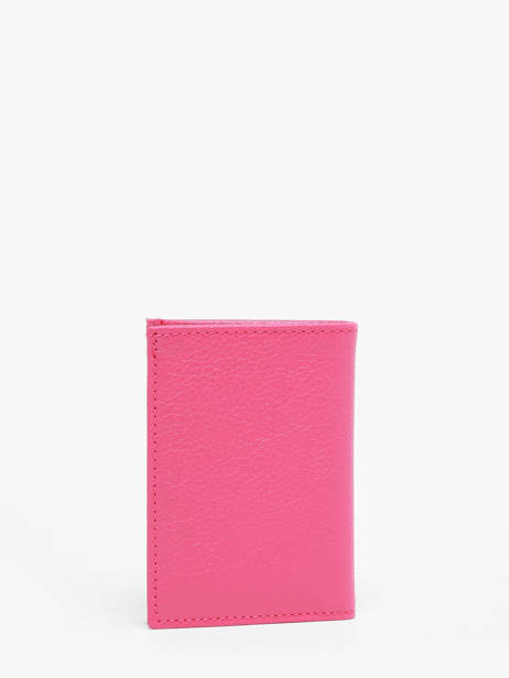 Leather Cardholder Madras Etrier Pink madras EMAD013 other view 2