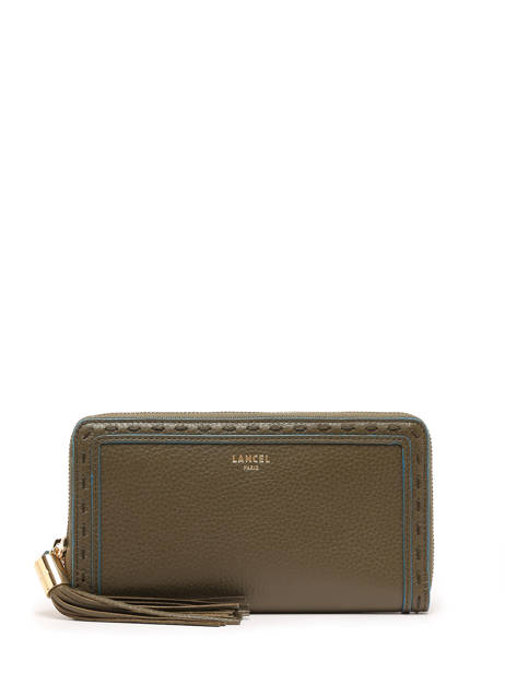 Leather Wallet Premier Flirt Lancel Green premier flirt A10111