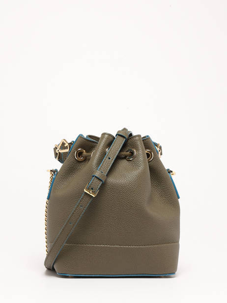 Small Leather Ninon Bucket Bag Lancel Green ninon A11746 other view 4